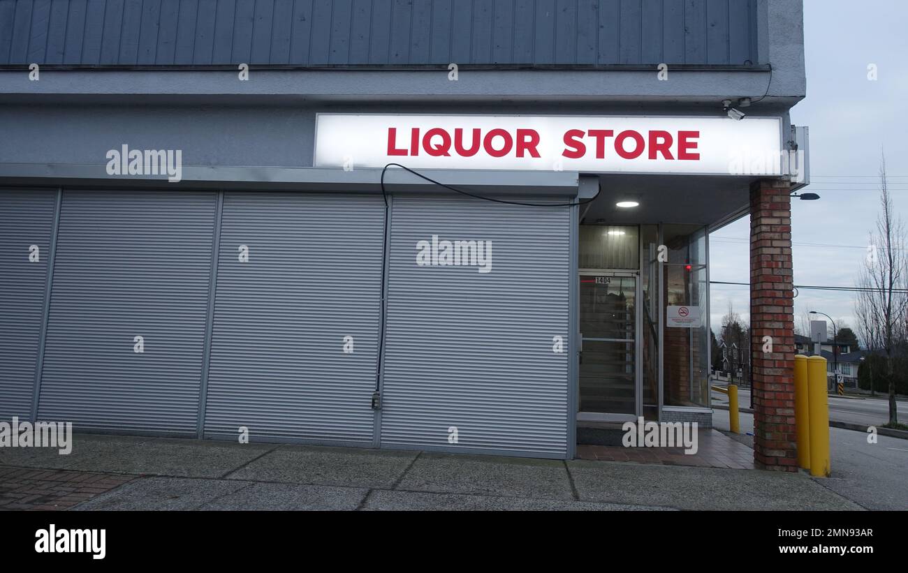 January 29 2023 Liquor Store in Vancouver, BC Canada Stock Photo Alamy