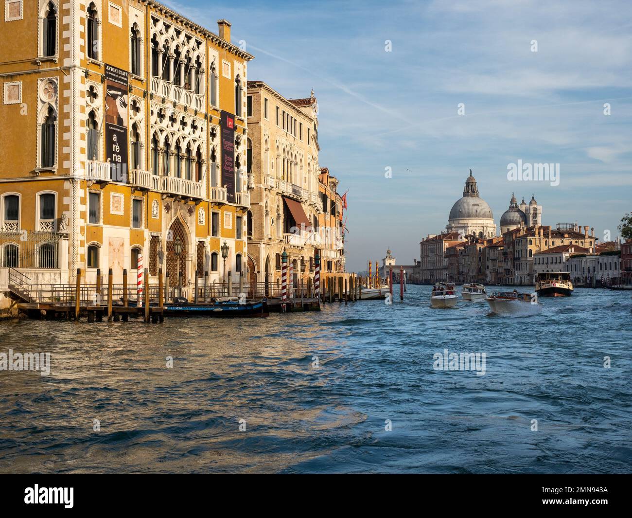 Grand canal in the city of Venice, Italy. Tourism concept. Stock Photo