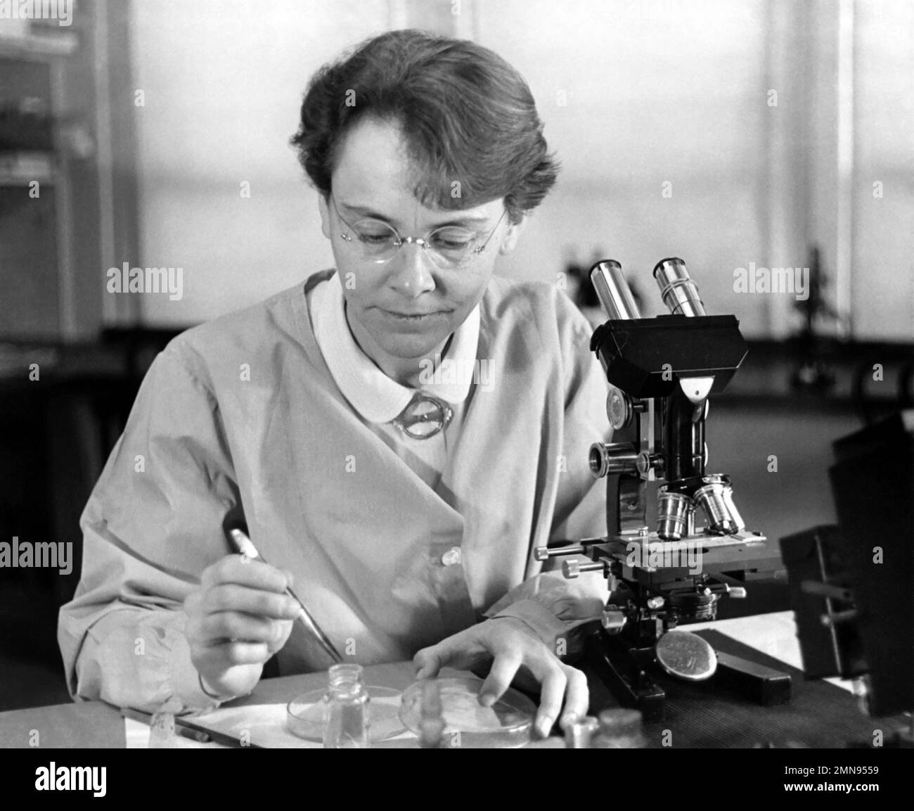 Barbara McClintock. Portrait of the American scientist, Barbara McClintock (1902-1992), 1947 Stock Photo