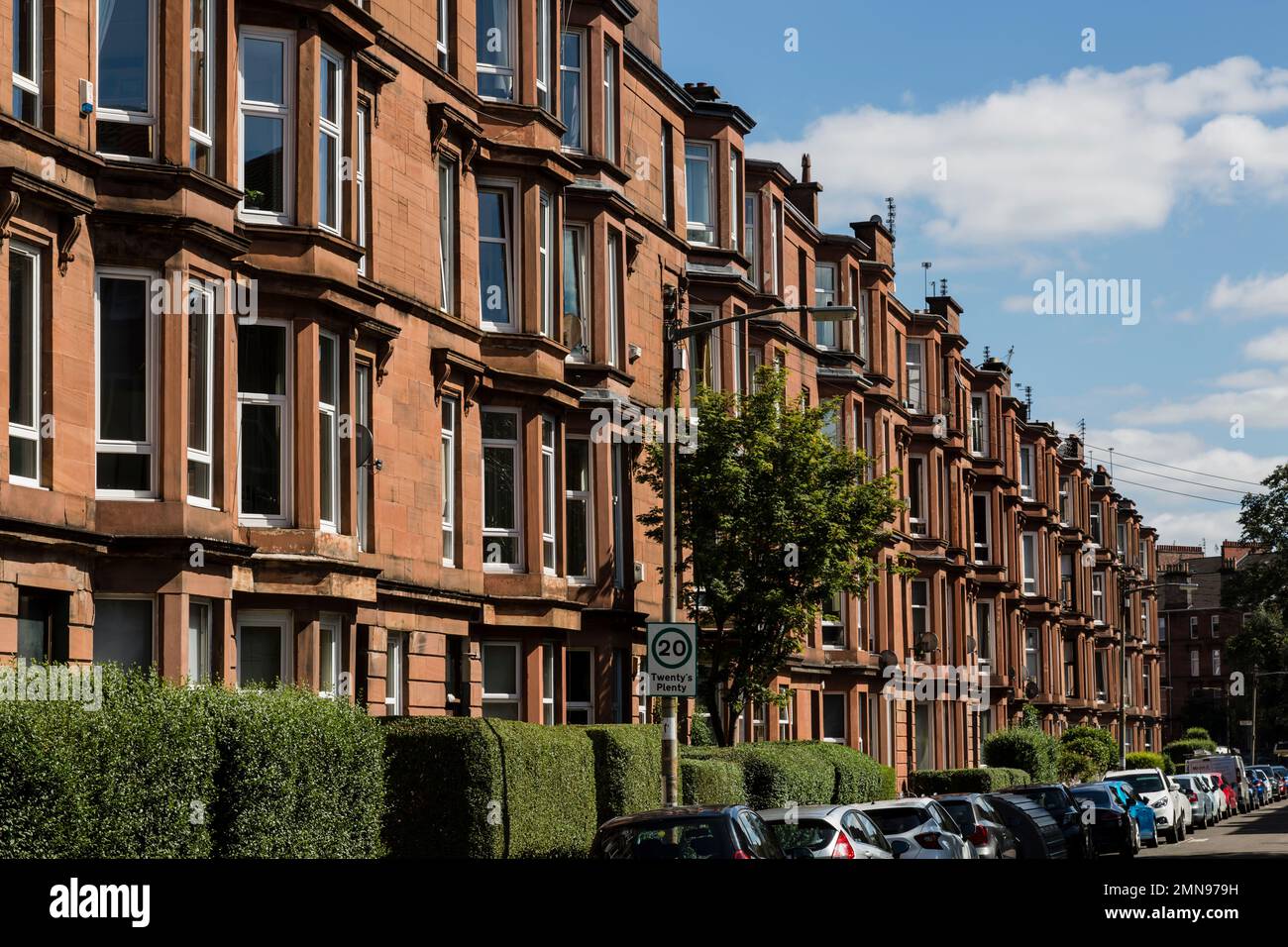 Tenement housing in Shawlands, Glasgow, Scotland, UK, Europe Stock Photo