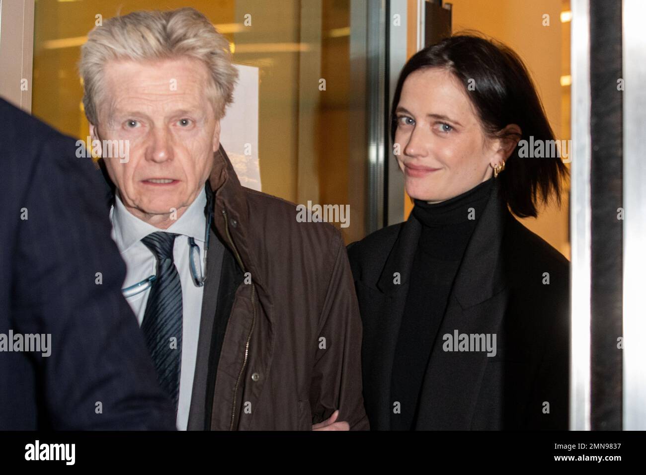 LONDON, 30th January 2023, Actress Eva Green leaves the Rolls Building after taking the witness box in legal action over multi-million-pound movie A Patriot. Credit: Lucy North/Alamy Live News Stock Photo