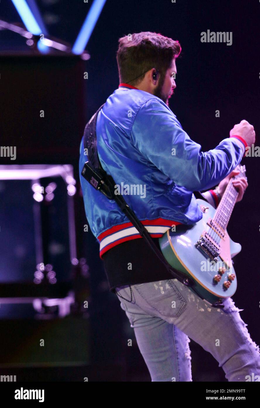 Thomas Rhett performs during the Trip Around The Sun Tour at Mercedes ...