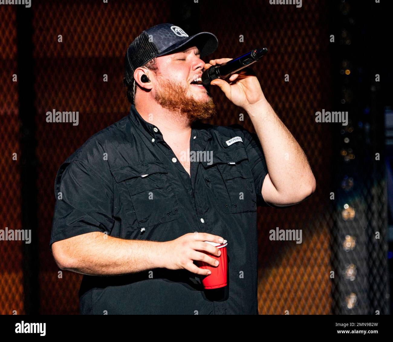 American country singer Luke Combs performs at the Xfinity Center