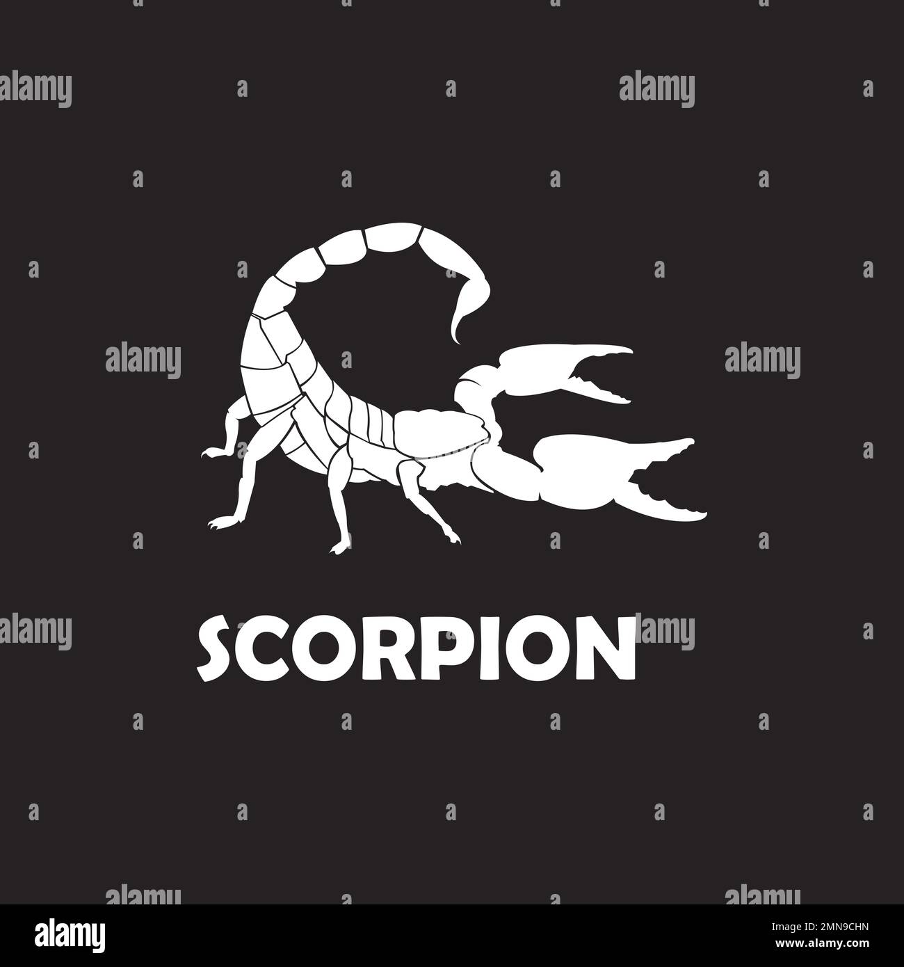scorpion logo vector illustration design template Stock Photo - Alamy