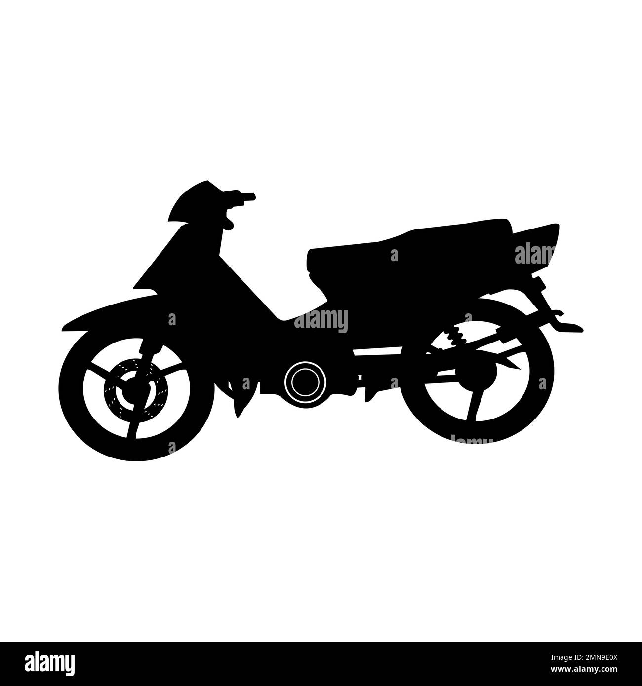 motorbike vector icon, illustration flat design template. Stock Photo