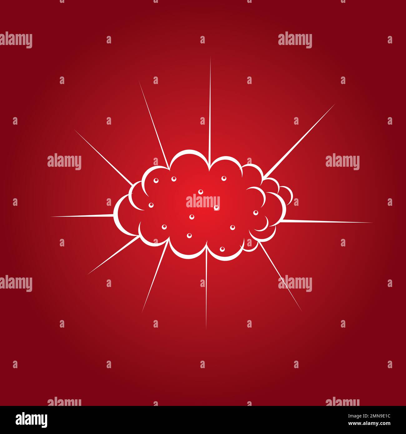 flat design bomb explosion illustration vector logo Stock Photo
