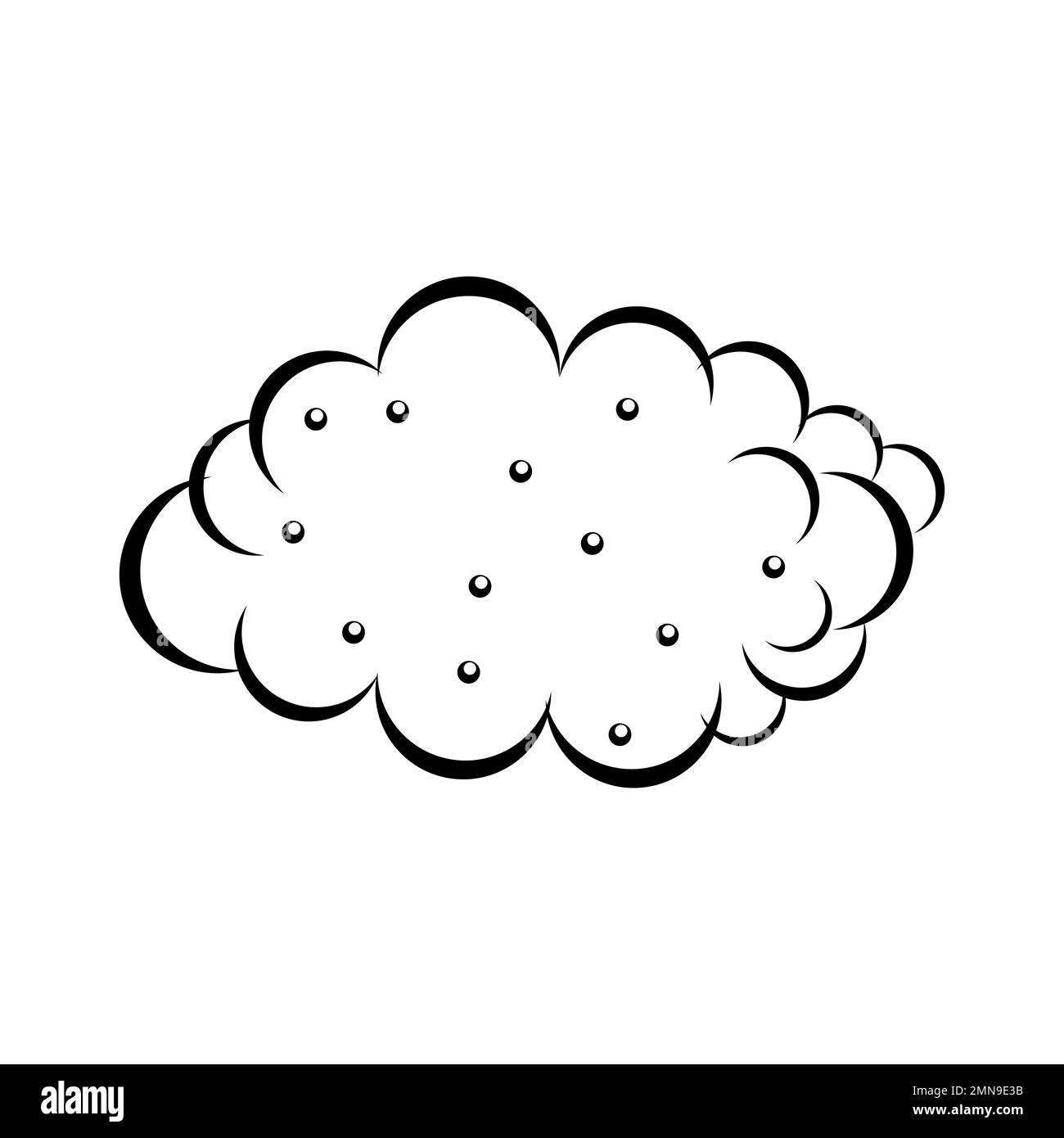 flat design bomb explosion illustration vector logo Stock Photo