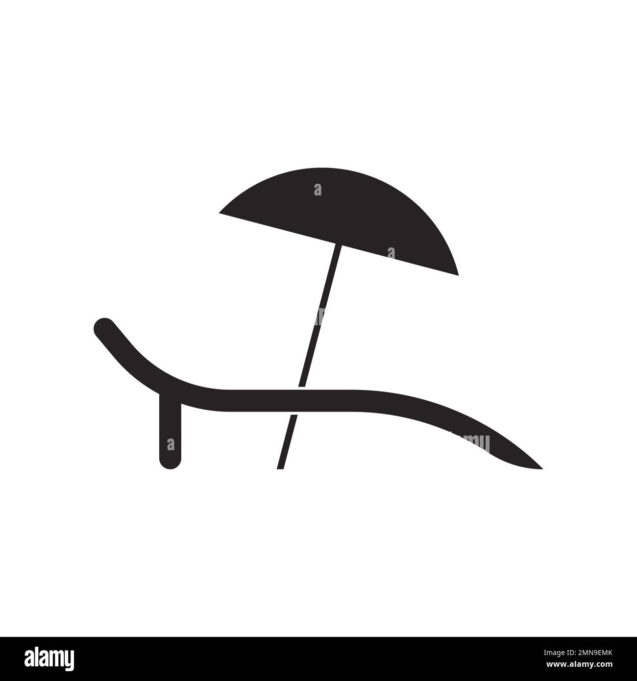 Sunbed icon design isolated on white background. Vector illustration ...