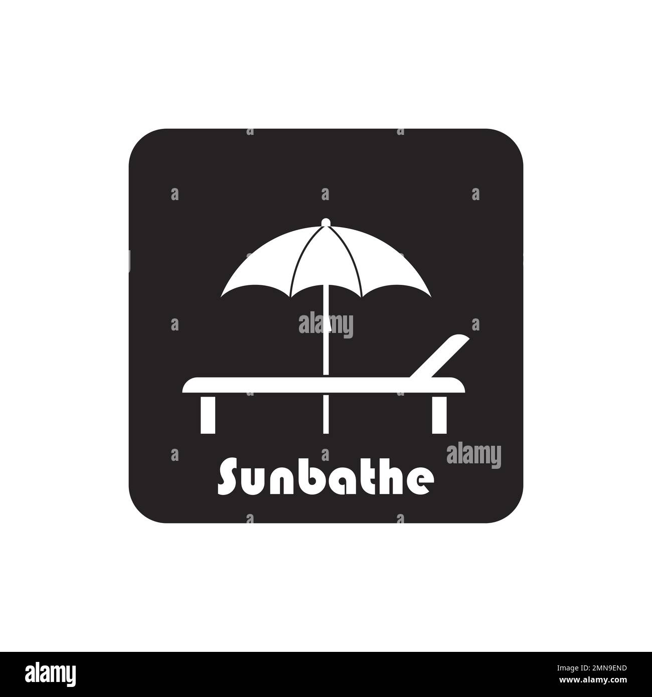 Sunbed icon design isolated on white background. Vector illustration ...