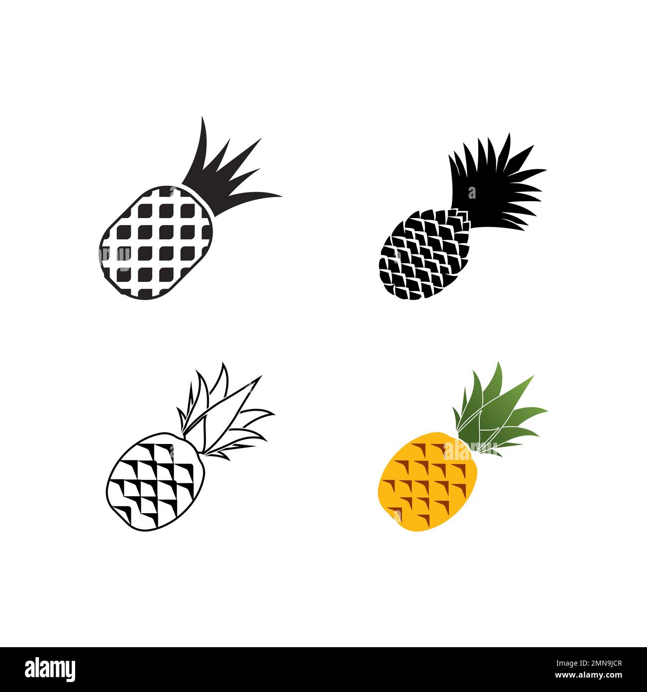 Pineapple vector icon ,illustration logo design template Stock Photo
