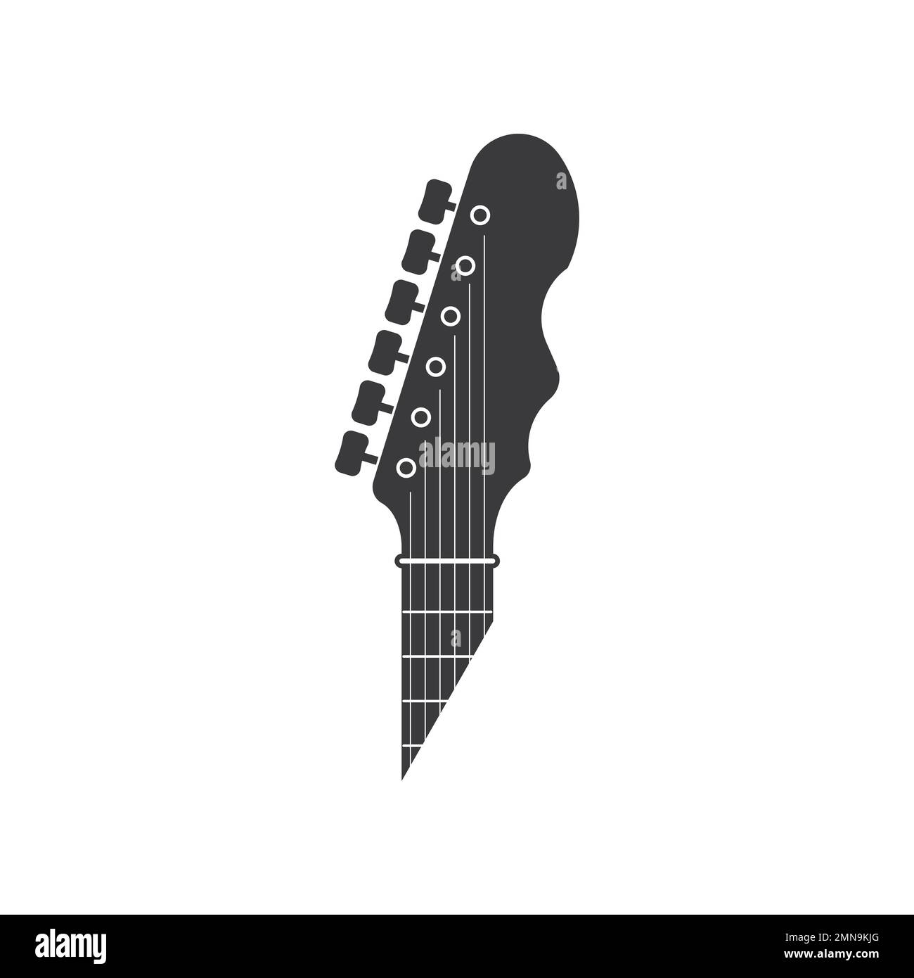 guitar logo vector illustration design template Stock Photo - Alamy