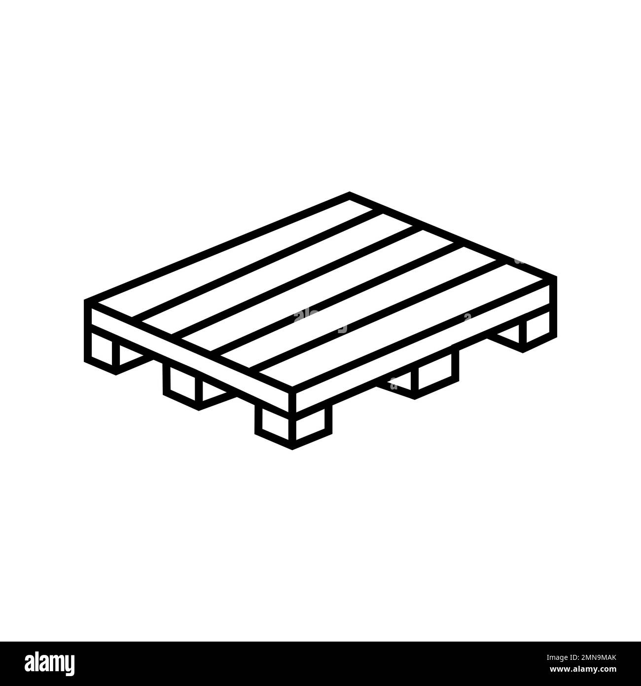 wooden pallet vector icon. illustration design logo template Stock