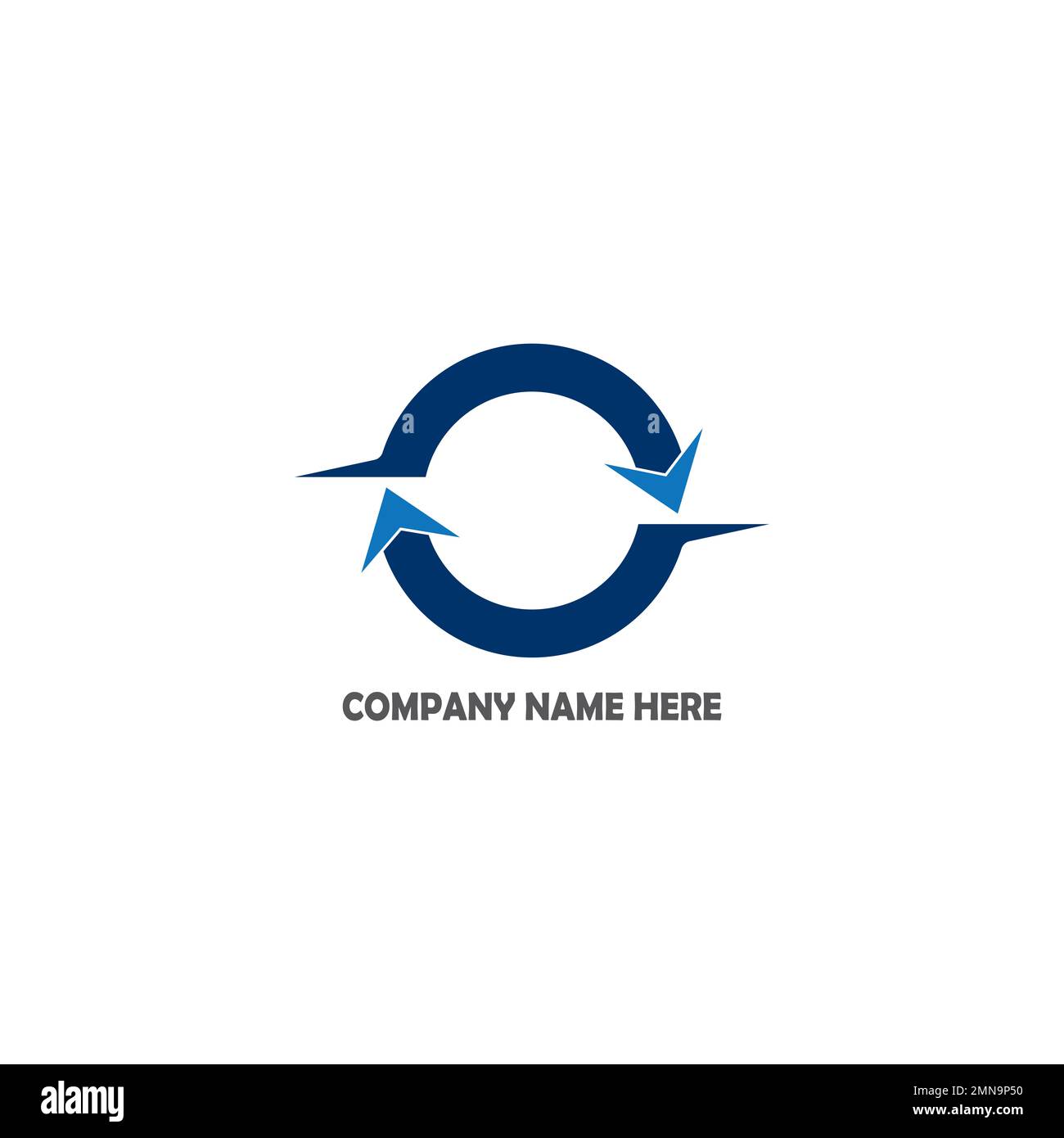 circular arrow logo, simple and meaningful vector design Stock Photo