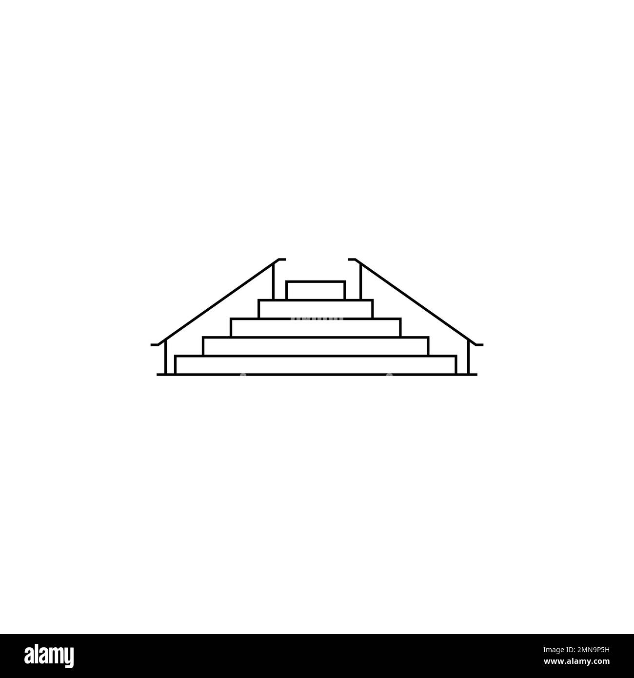 Stairs vector icon,illustration design template Stock Photo - Alamy