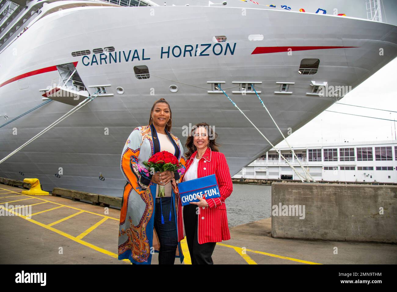 Carnival Horizon Godmother, Queen Latifah, left, and Carnival Cruise