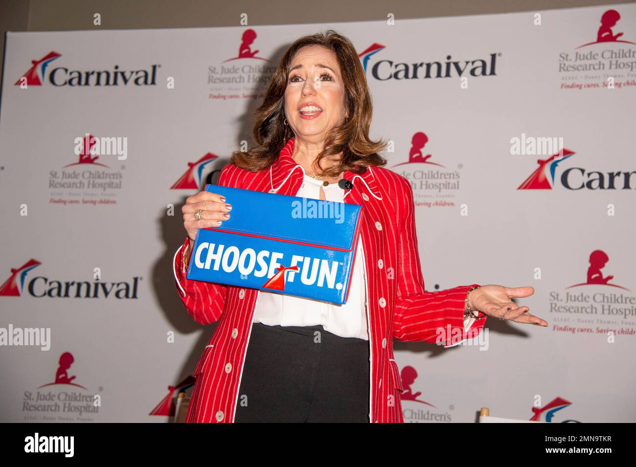 Carnival Cruise Line President, Christine Duffy speaks prior to the