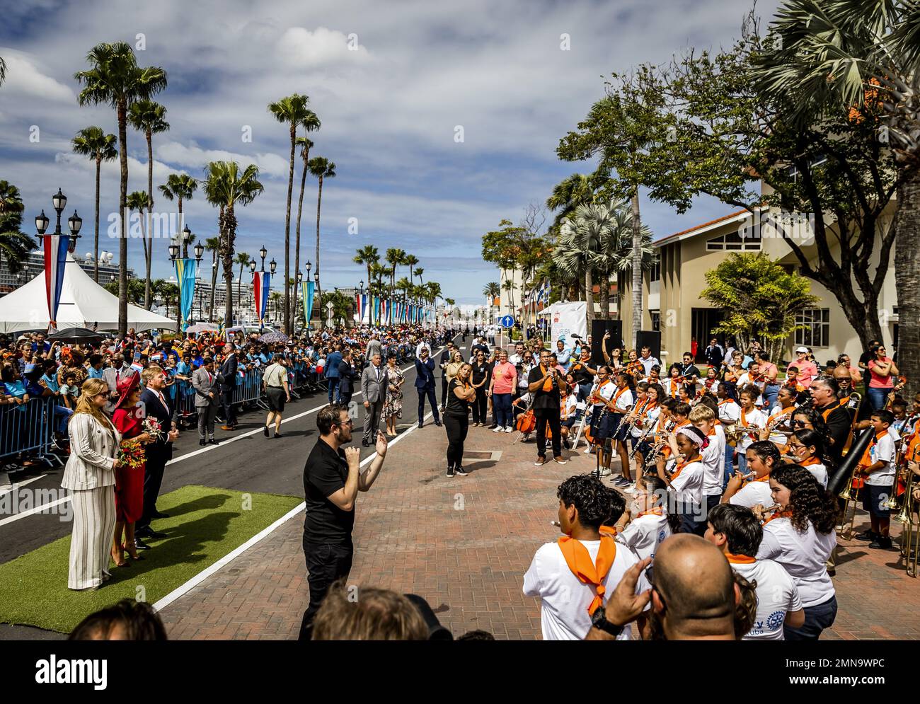 ARUBA - King Willem-Alexander, Queen Maxima and Princess Amalia during 