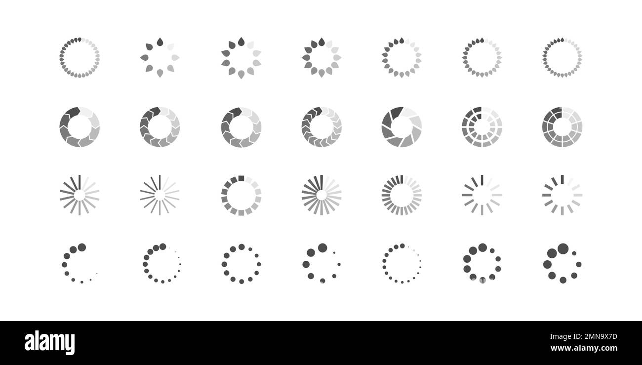 Download sign set. Load icons set. Load system Stock Vector Image & Art ...