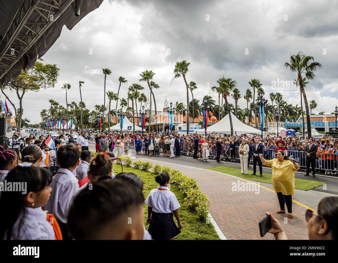 ARUBA - King Willem-Alexander, Queen Maxima and Princess Amalia during 