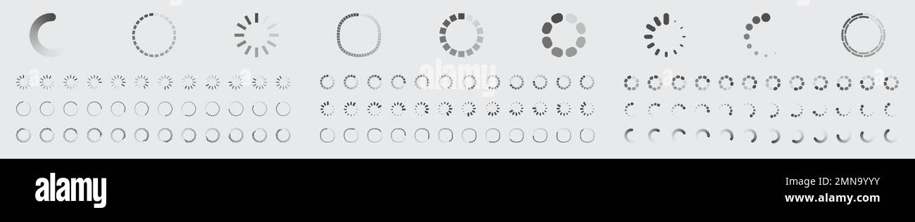 Circular Loading Buffering Icons Vector Set Stock Vector Image & Art ...