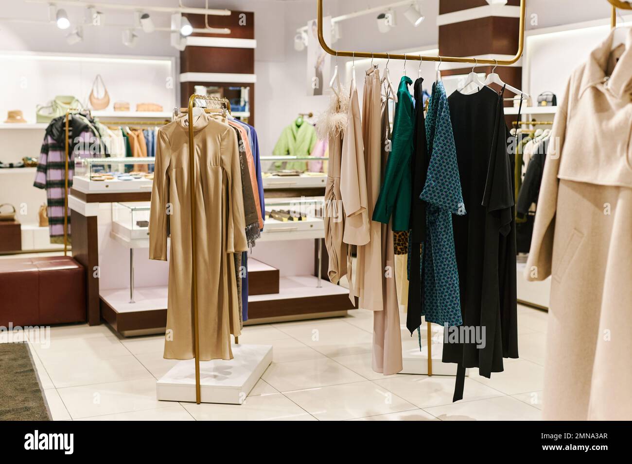 Background image of luxury clothing boutique interior at shopping mall,  copy space Stock Photo - Alamy