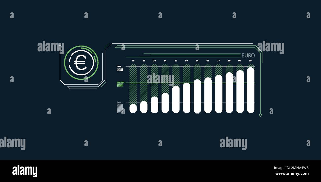 Simple infographics of rising euro exchange rate Stock Vector Image ...