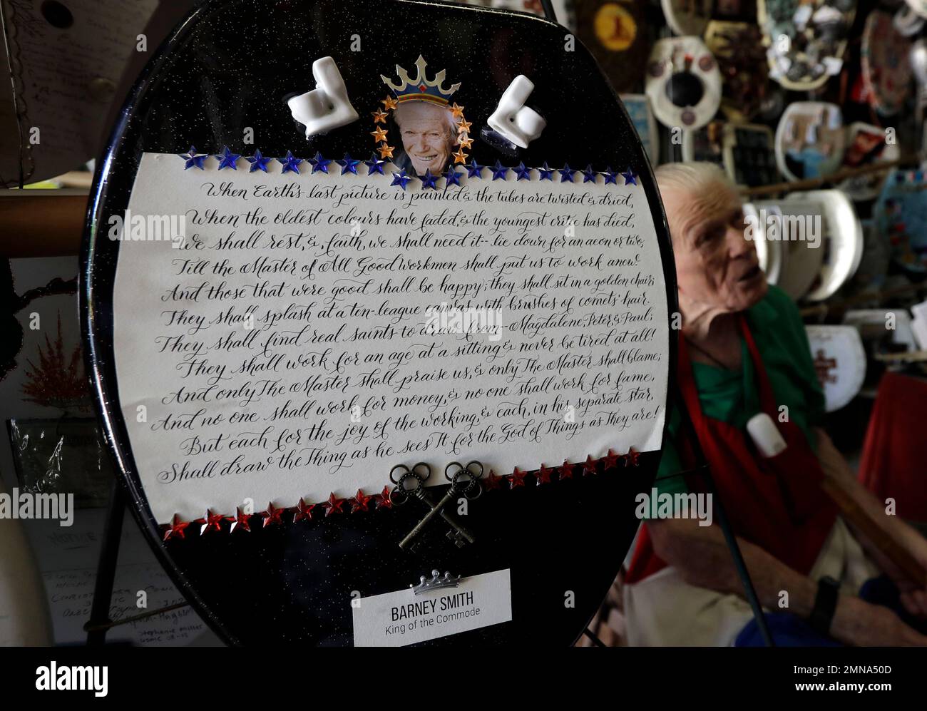 In this Wednesday, May 16, 2018, photo, retired plumber Barney Smith