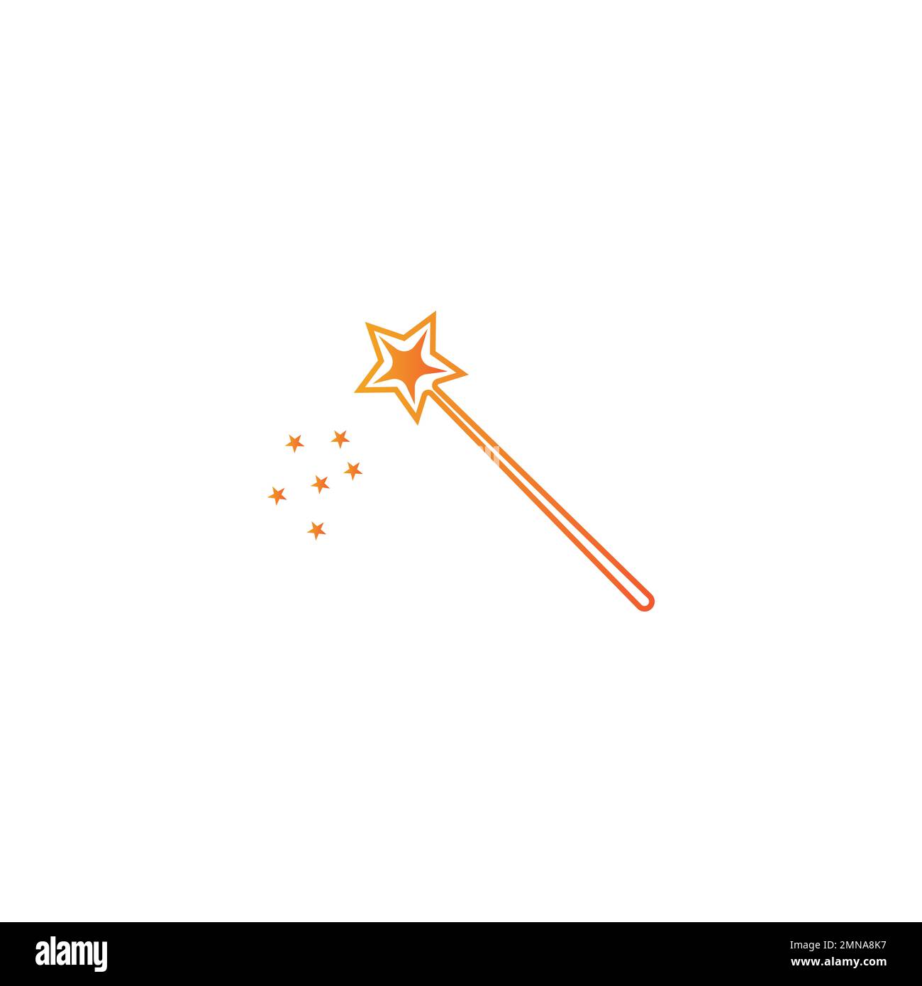 magic wand vector icon illustration logo design. Stock Photo