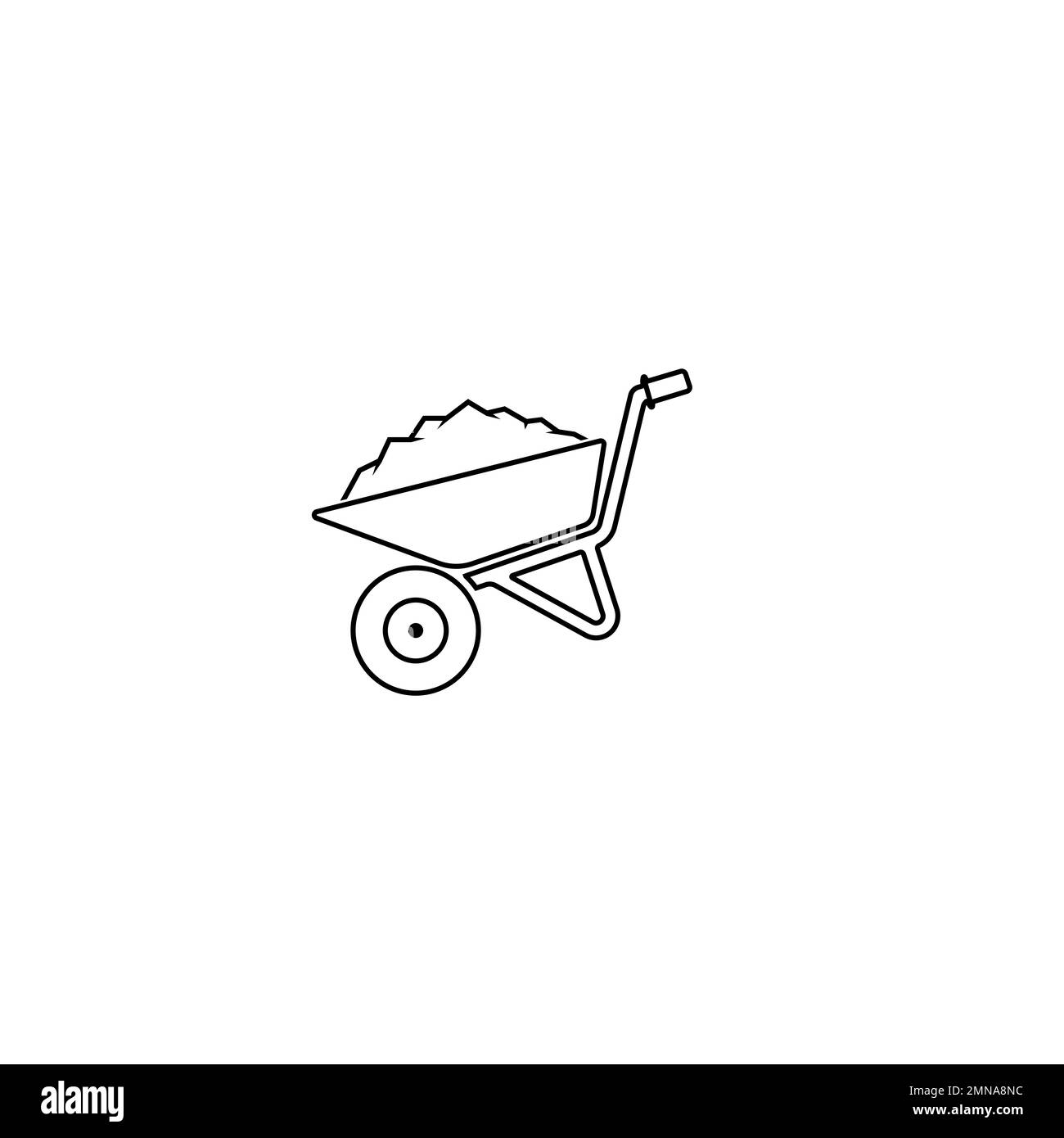 wheelbarrow vector icon,illustration logo design Stock Photo