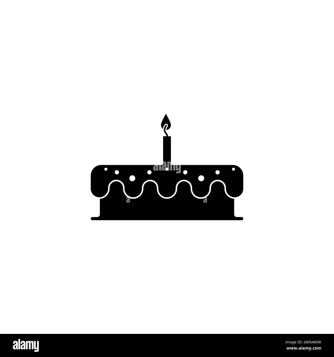 birthday cake vector icon illustration simple design Stock Photo Alamy