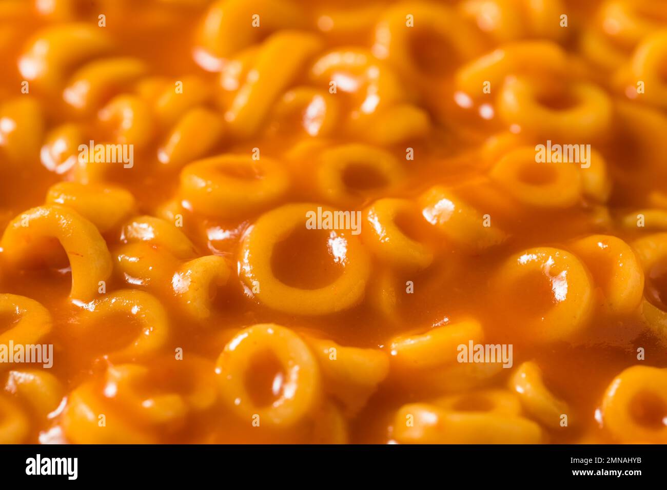 Homemade Canned Pasta Spaghetti Rings in Tomato Sauce Stock Photo - Alamy
