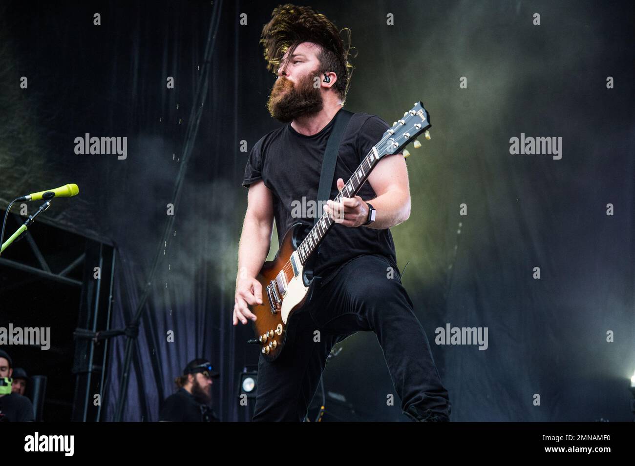 Timothy McTague of Underoath performs at the Rock On The Range Music ...