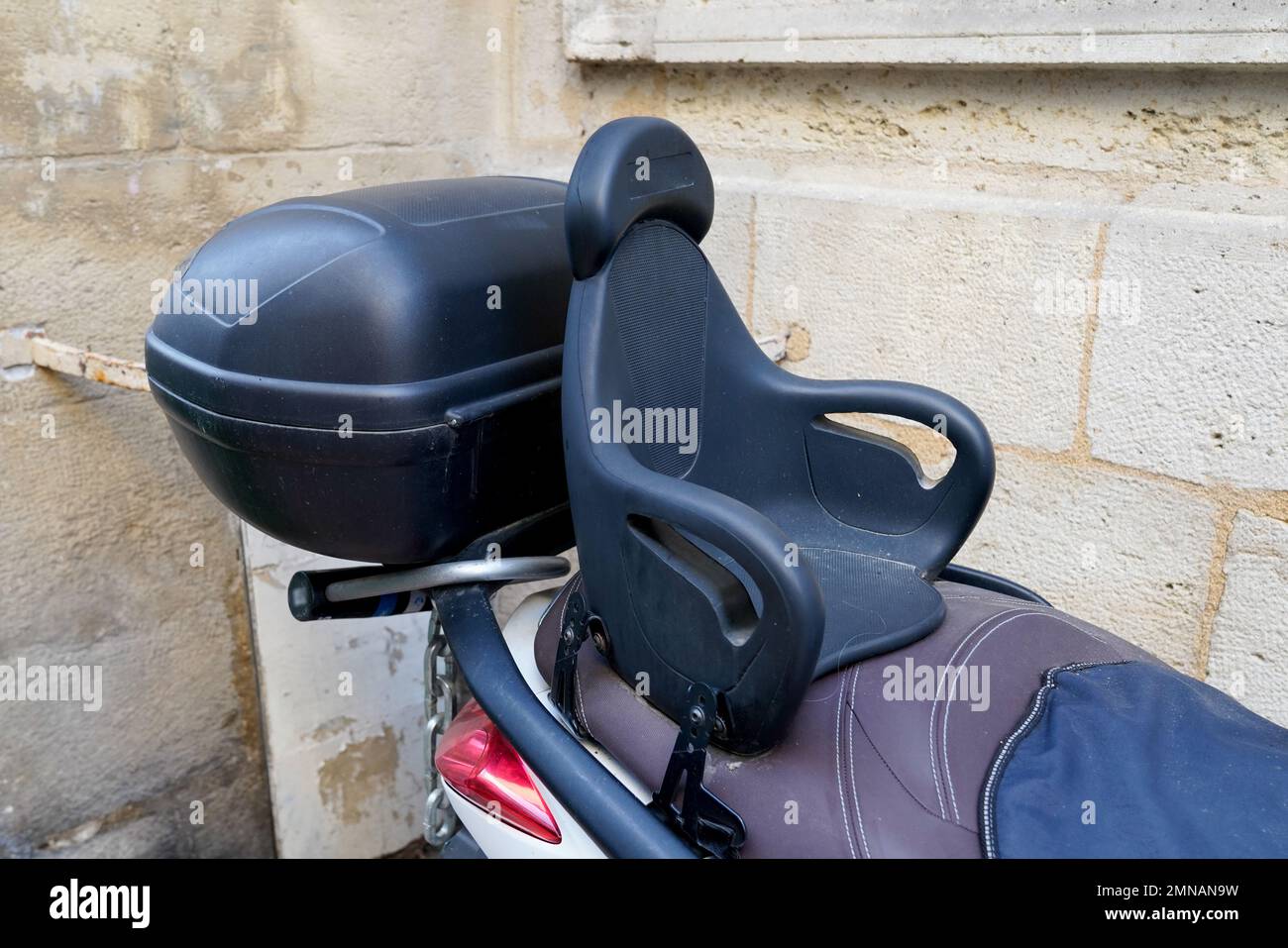 child motorbike seat for kid child motorcycle scooter Stock Photo - Alamy