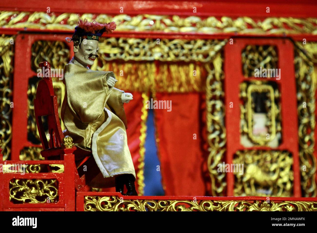 Yogyakarta, Indonesia. 30th Jan, 2023. The potent puppet show during