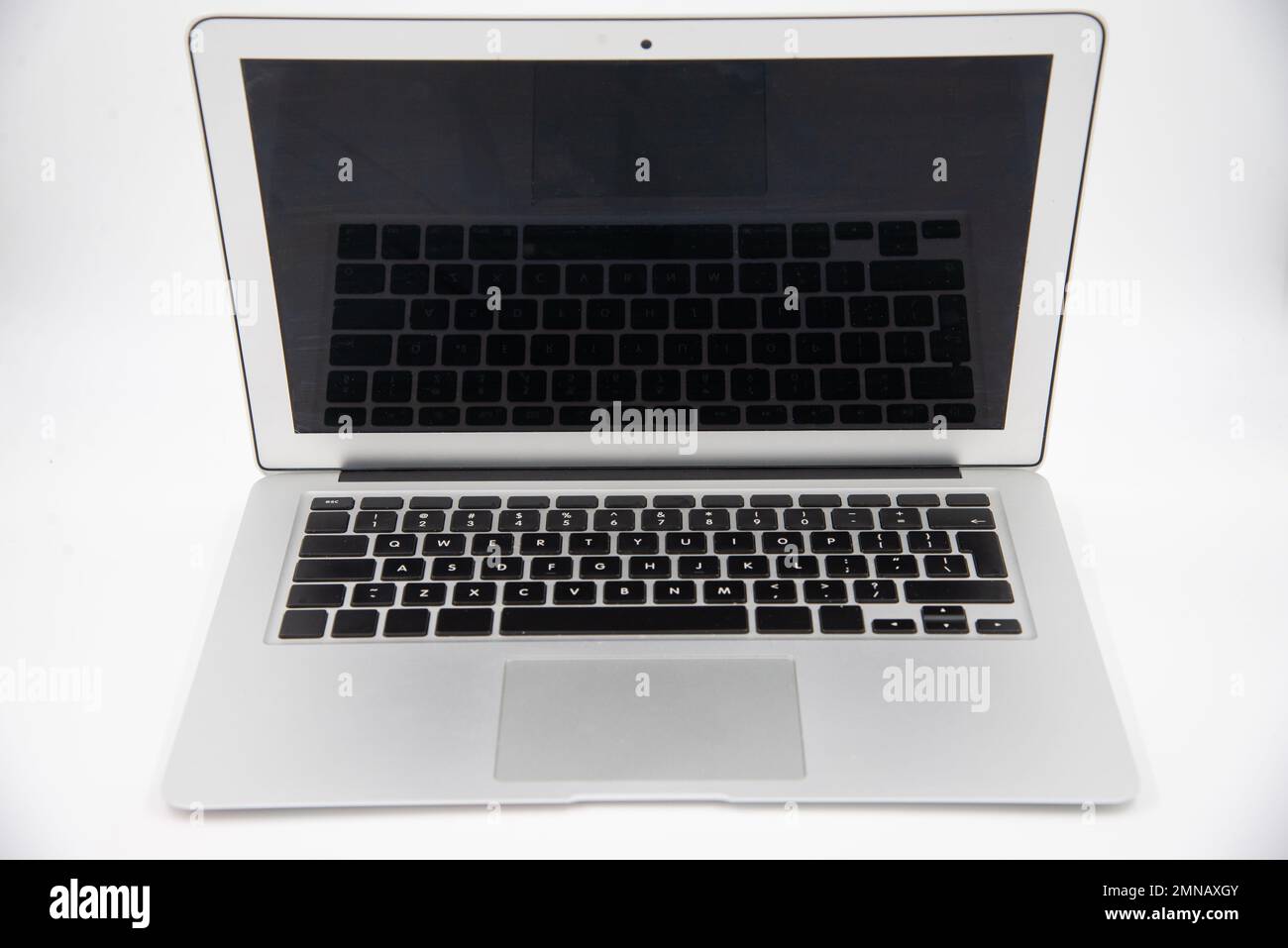 Isolated laptop with empty space on white background Stock Photo
