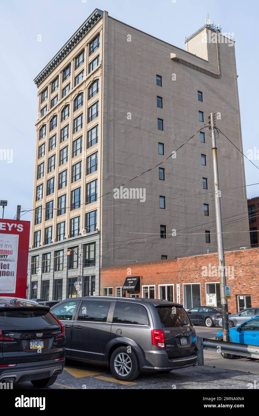 1627 on the Strip, a multi floor apartment building on Penn Avenue in