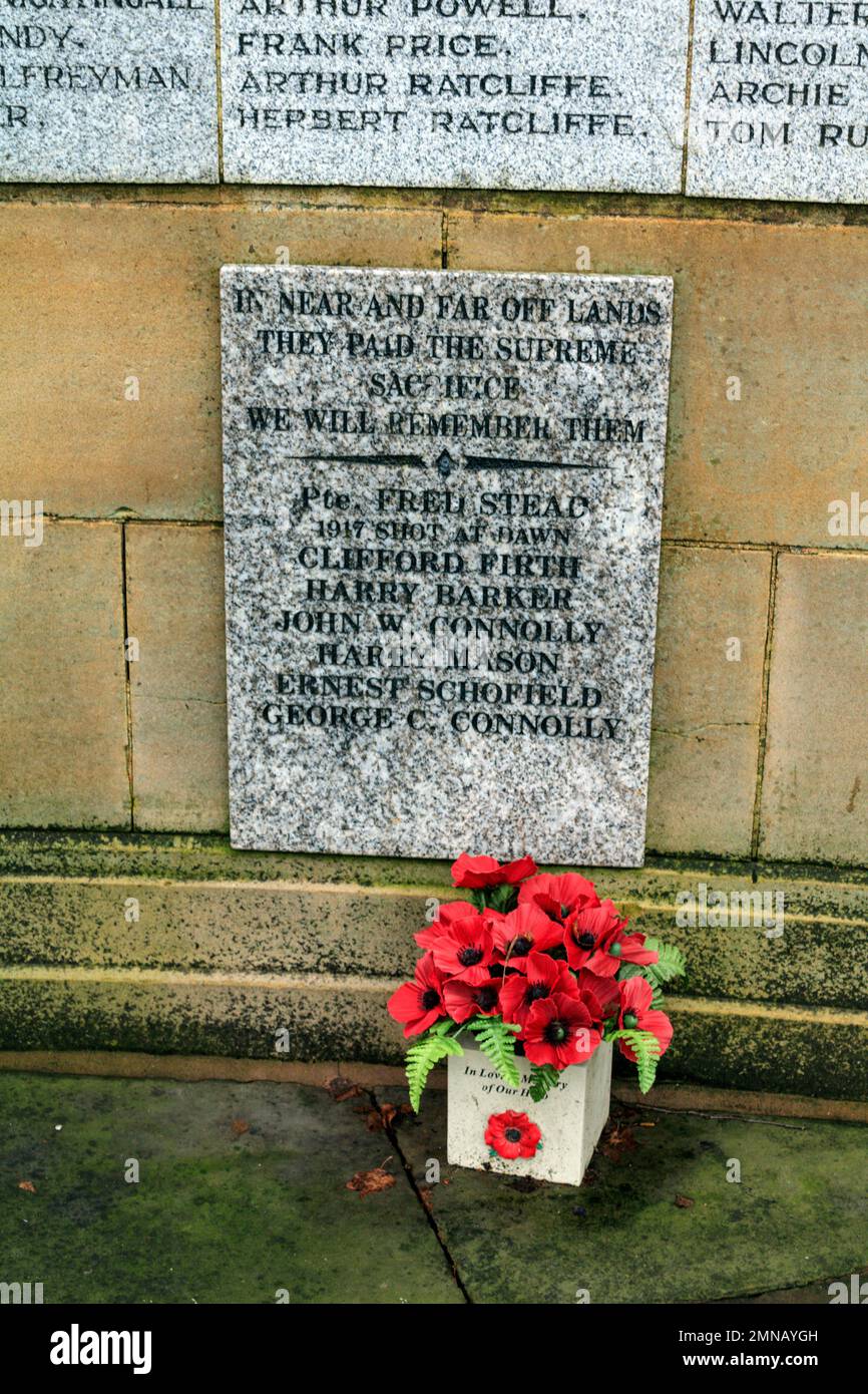 Littleborough War Memorial. Stock Photo