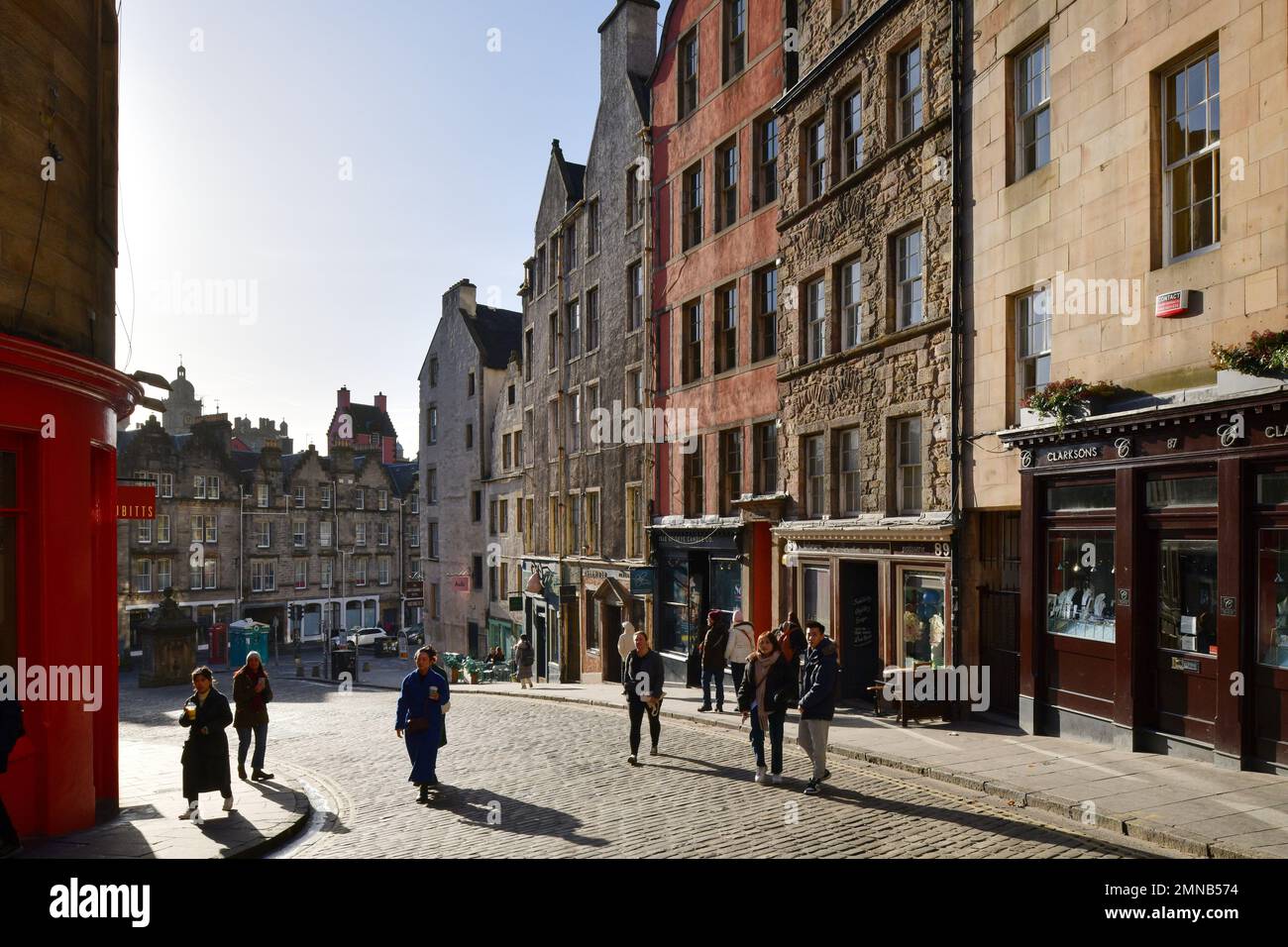 Edinburgh Scotland, UK 30 January 2023. General View of West Bow. credit sst/alamy live news Stock Photo