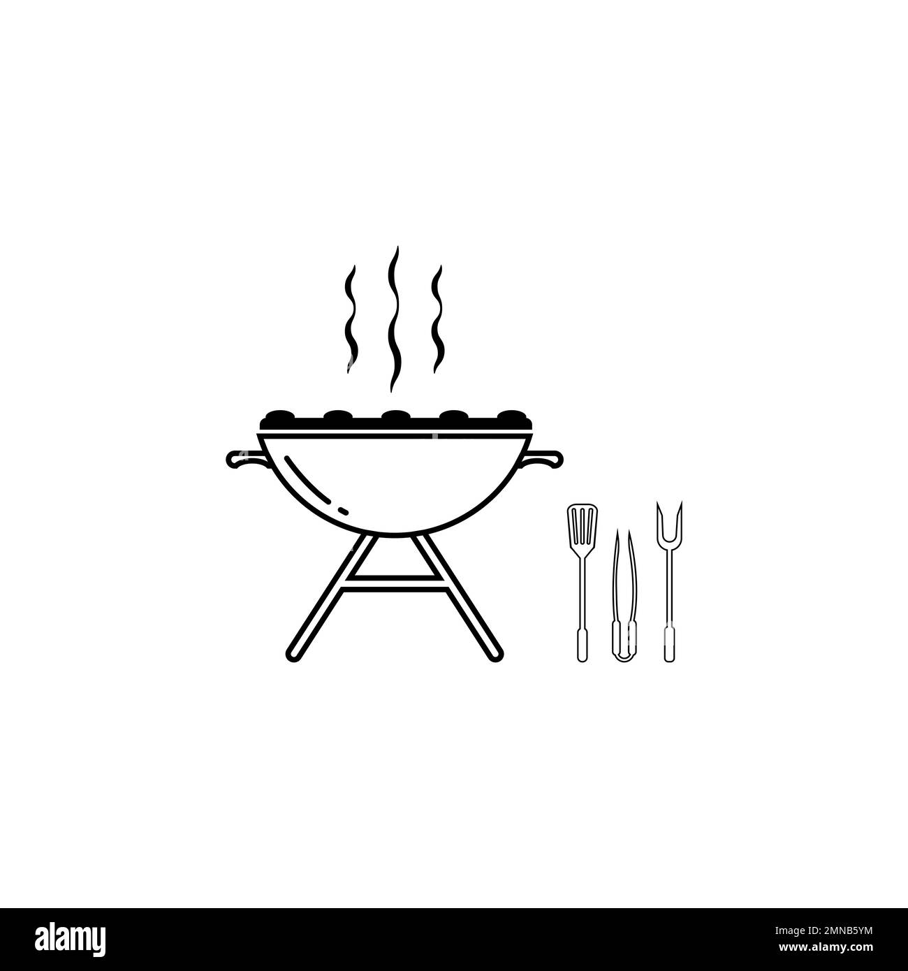 barbeque icon vector illustration design template. Stock Photo
