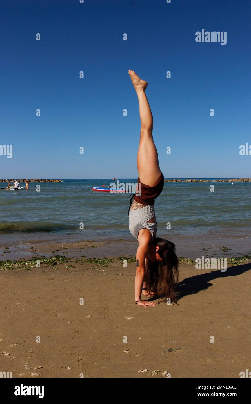 Maestra di Yoga Stock Photo