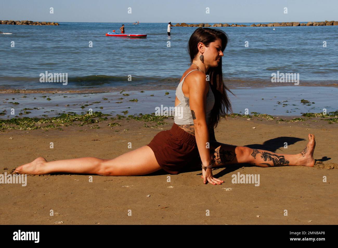 Maestra di Yoga Stock Photo