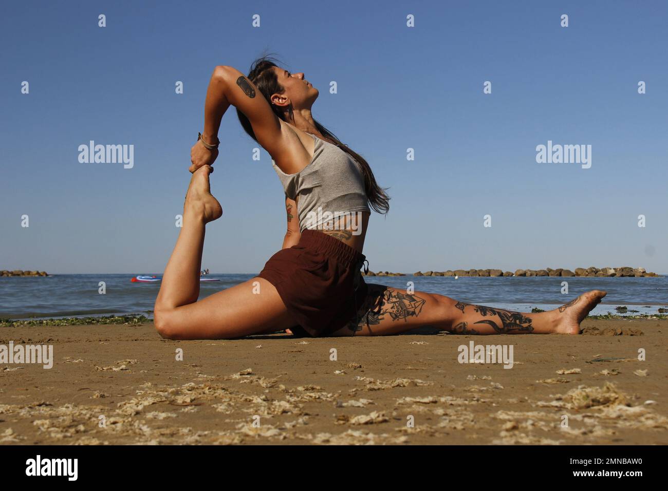 Momento Yoga Stock Photo