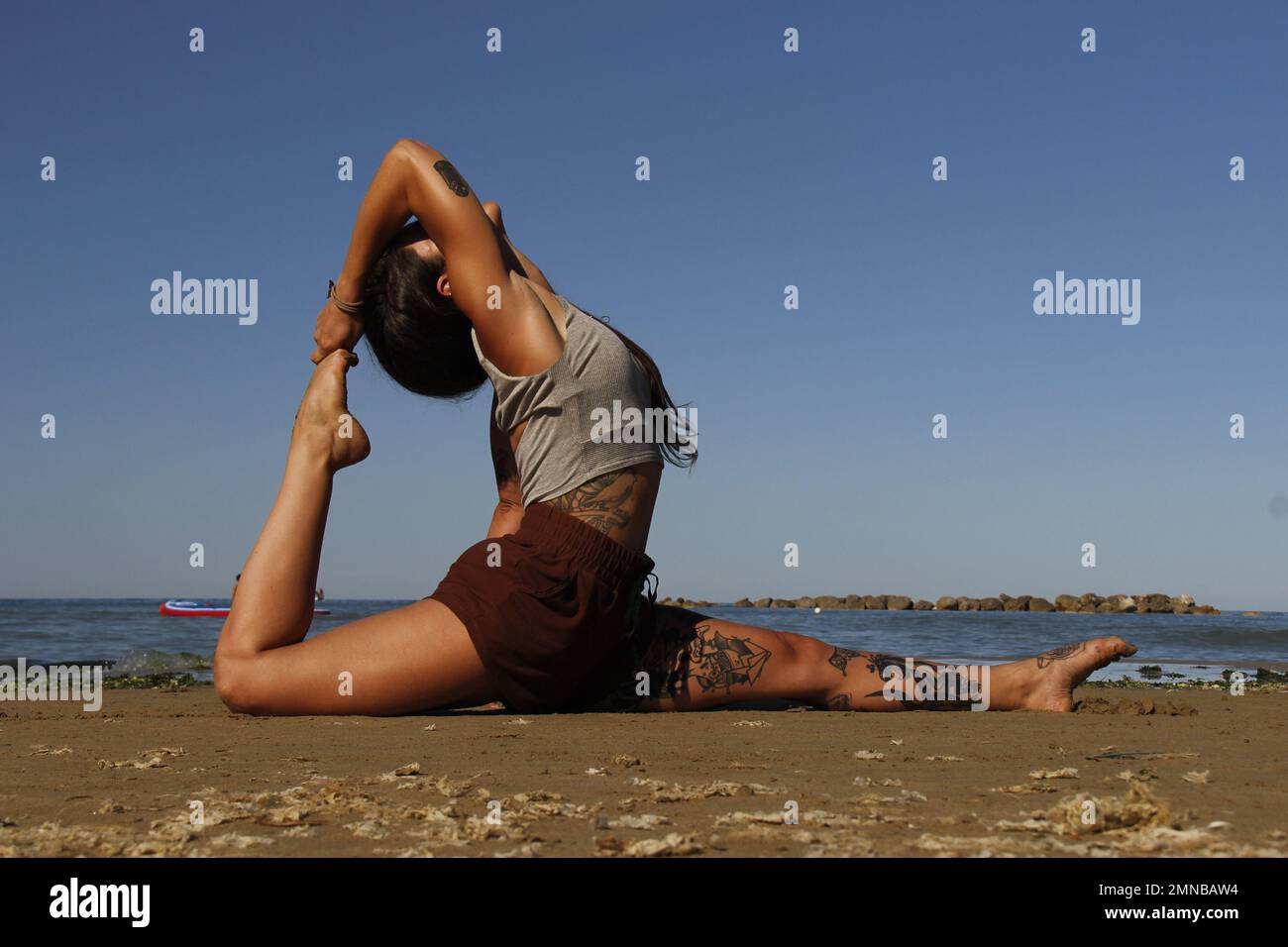 Momento Yoga Stock Photo