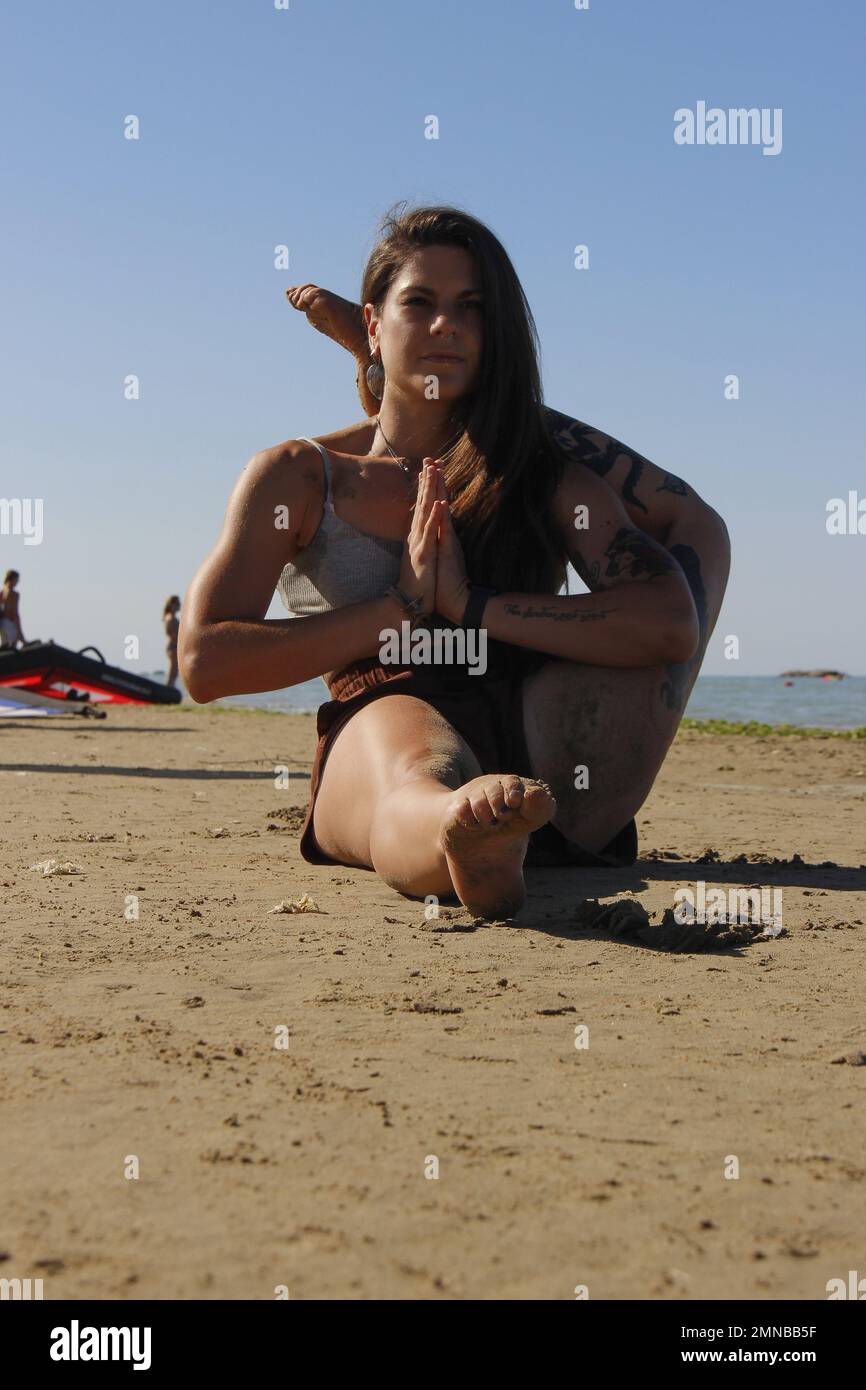 Momento Yoga Stock Photo