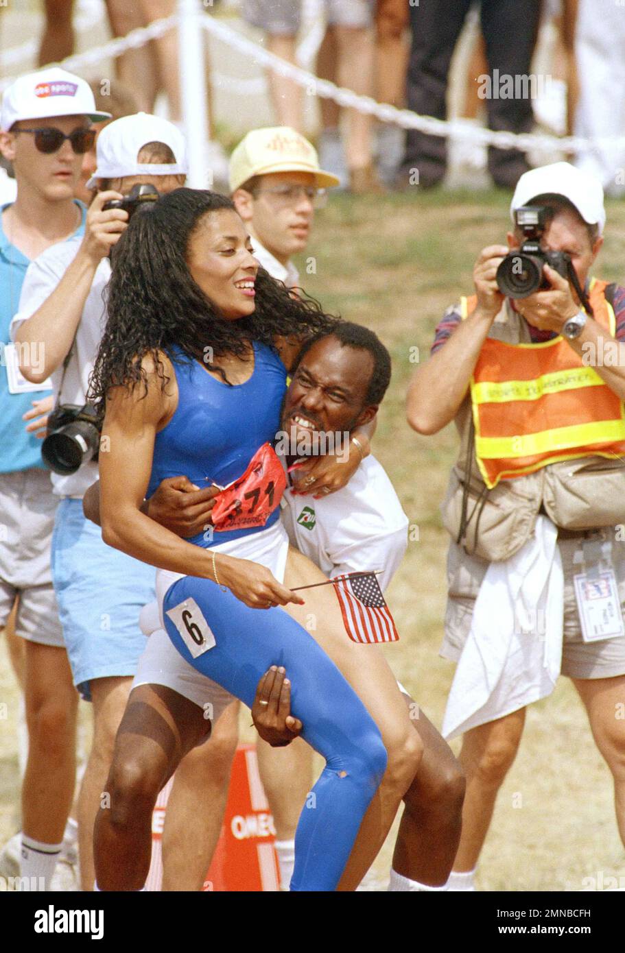 Coach Bob Kersee grabs world record holder Florence Griffith-Joyner ...