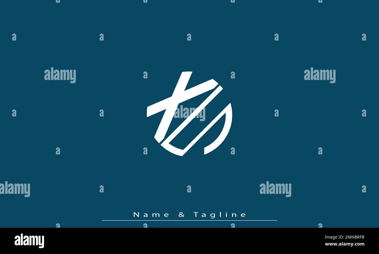 Alphabet letters Initials Monogram logo XS , SX Stock Vector