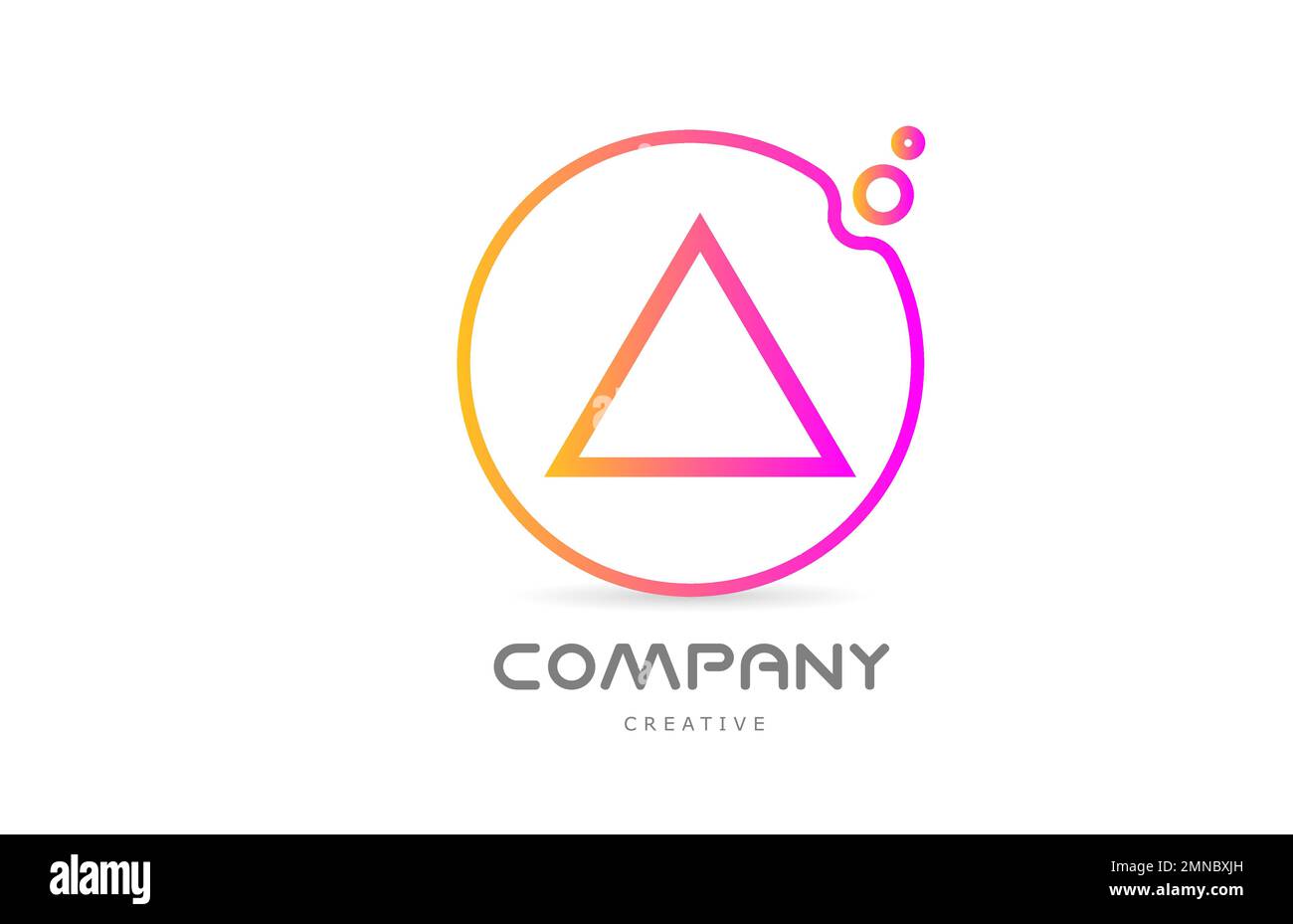 geometric A letter alphabet logo icon with circle and bubbles. Creative ...