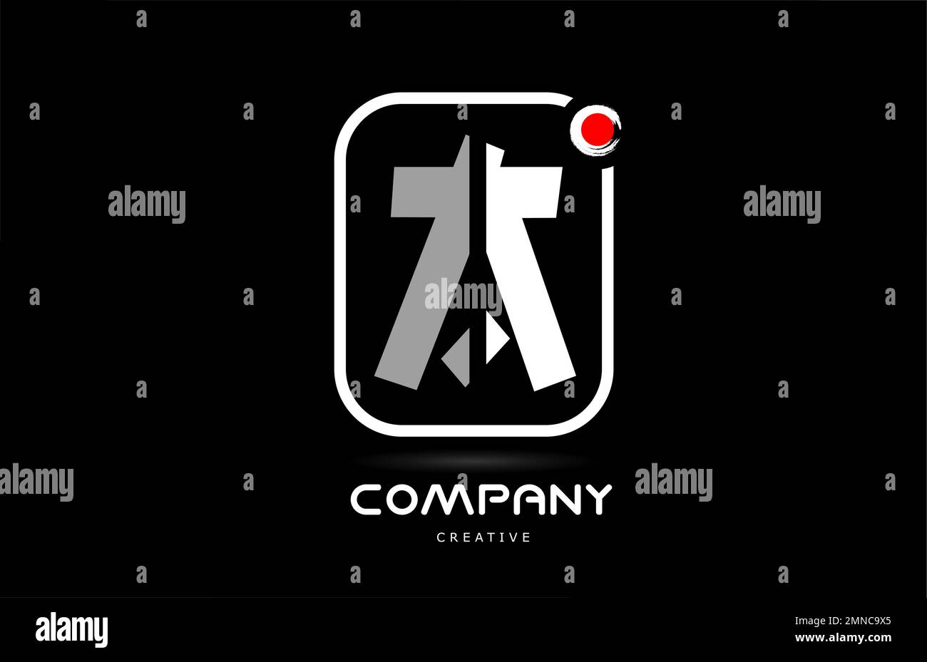 A black white alphabet letter logo icon design with japanese style ...
