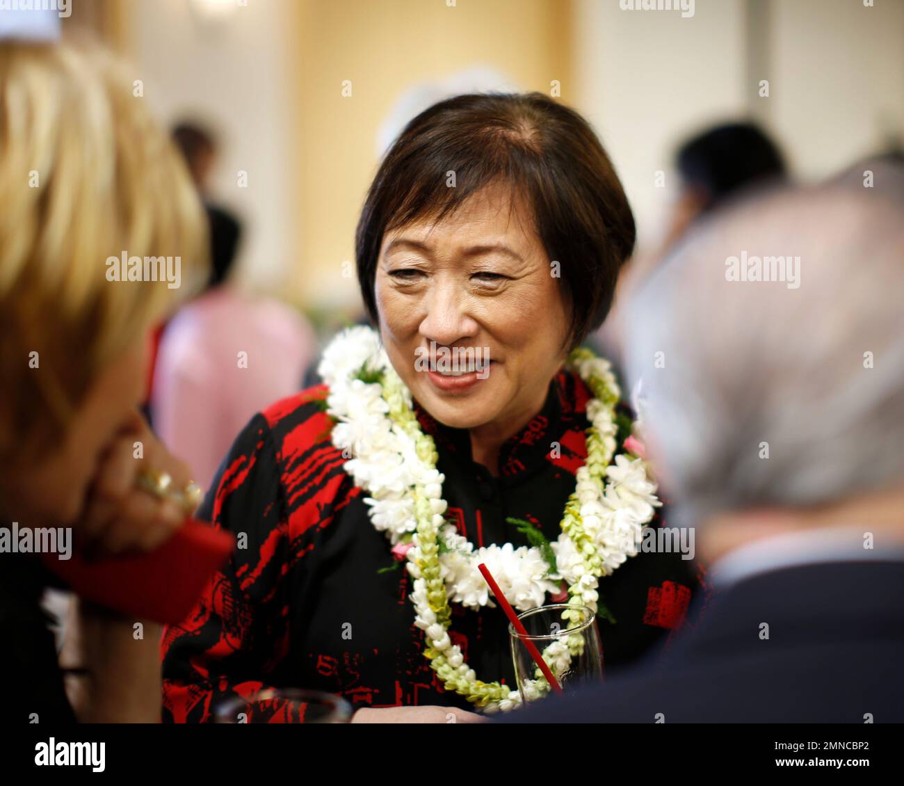 In this Saturday, April 28, 2018, photo, U.S. Rep. Colleen Hanabusa, D