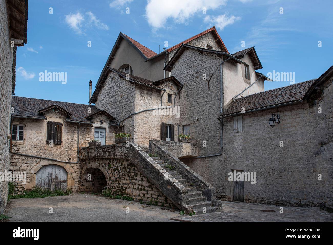 Architecture and landscape of Saint Rome de Dolan in Aveyron, France ...